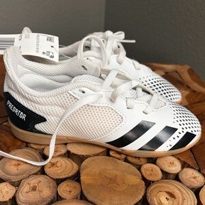 Adidas Predator 20.4 IN Sala White Black Indoor Soccer Cleats size 11.5 child